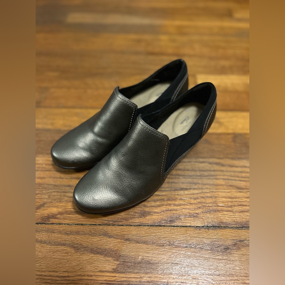 Clarks Pewter Soft Cushion Heals